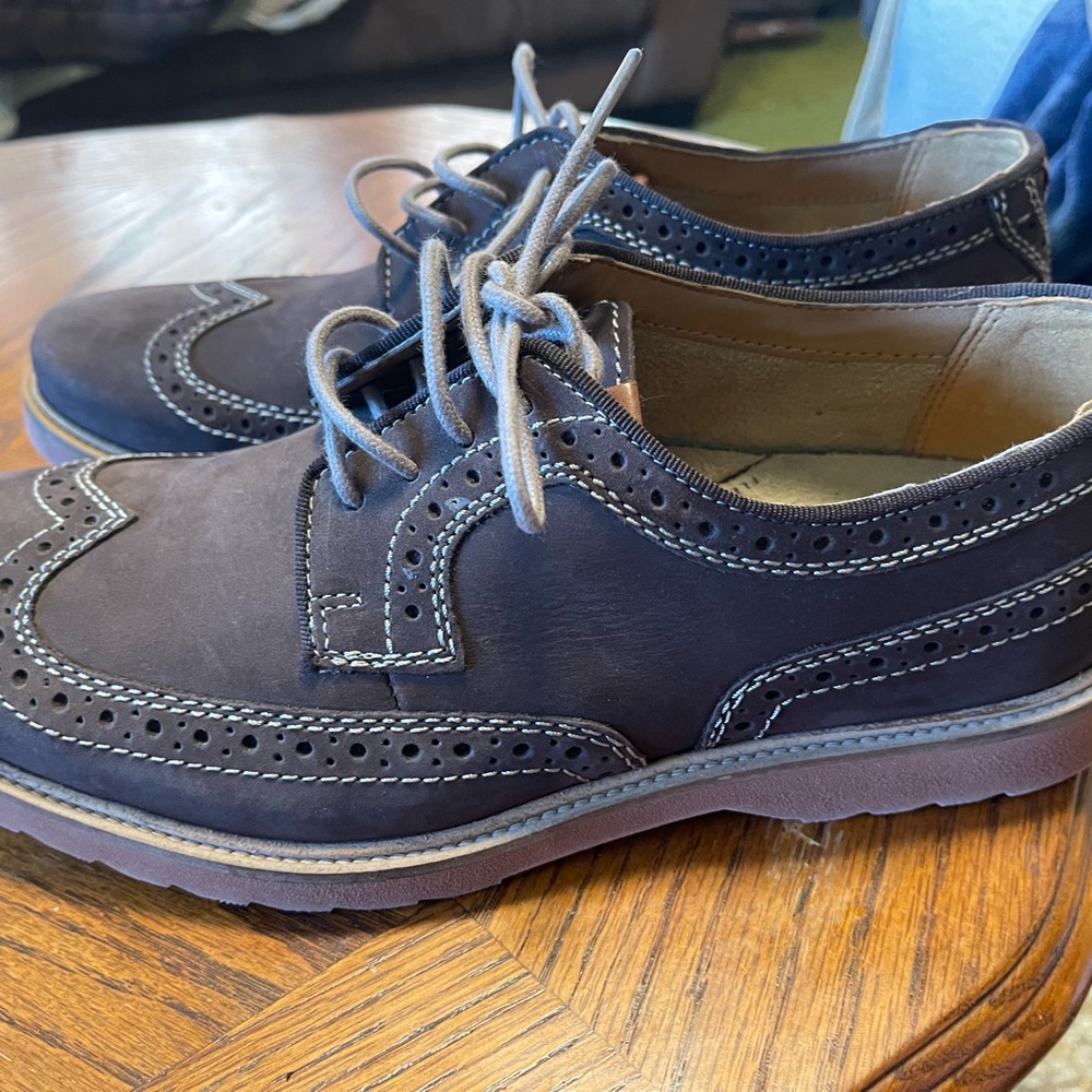 Bostonian Men‘s Haymarket  Wing Oxford Brown Nubuck Casual Shoes 26125050 SZ 7.5